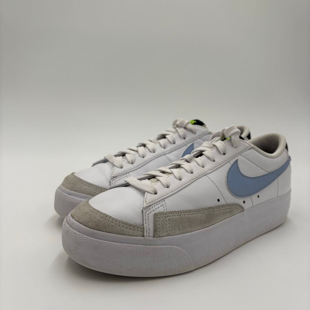Nike Blazer Low Platform Sneakers Women's 8.5 White Athletic Shoes FJ0738-100